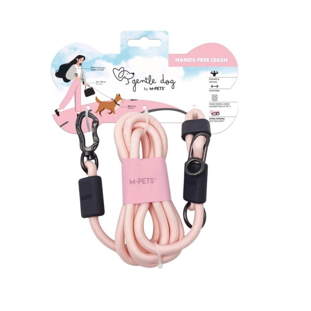 GENTLE DOG Hands-Free dog leash Blush Pink