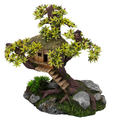 TREE HOUSE WITH PLANTS 28x15x24,5CM