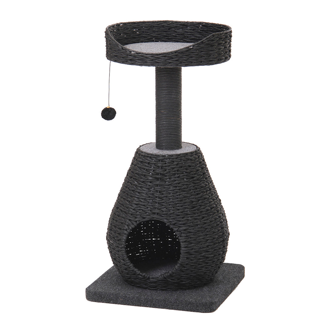 Trend Tree Elegance Sublime Scratching Tree – 89cm Modern Cat Tower (Black, 45x45cm)