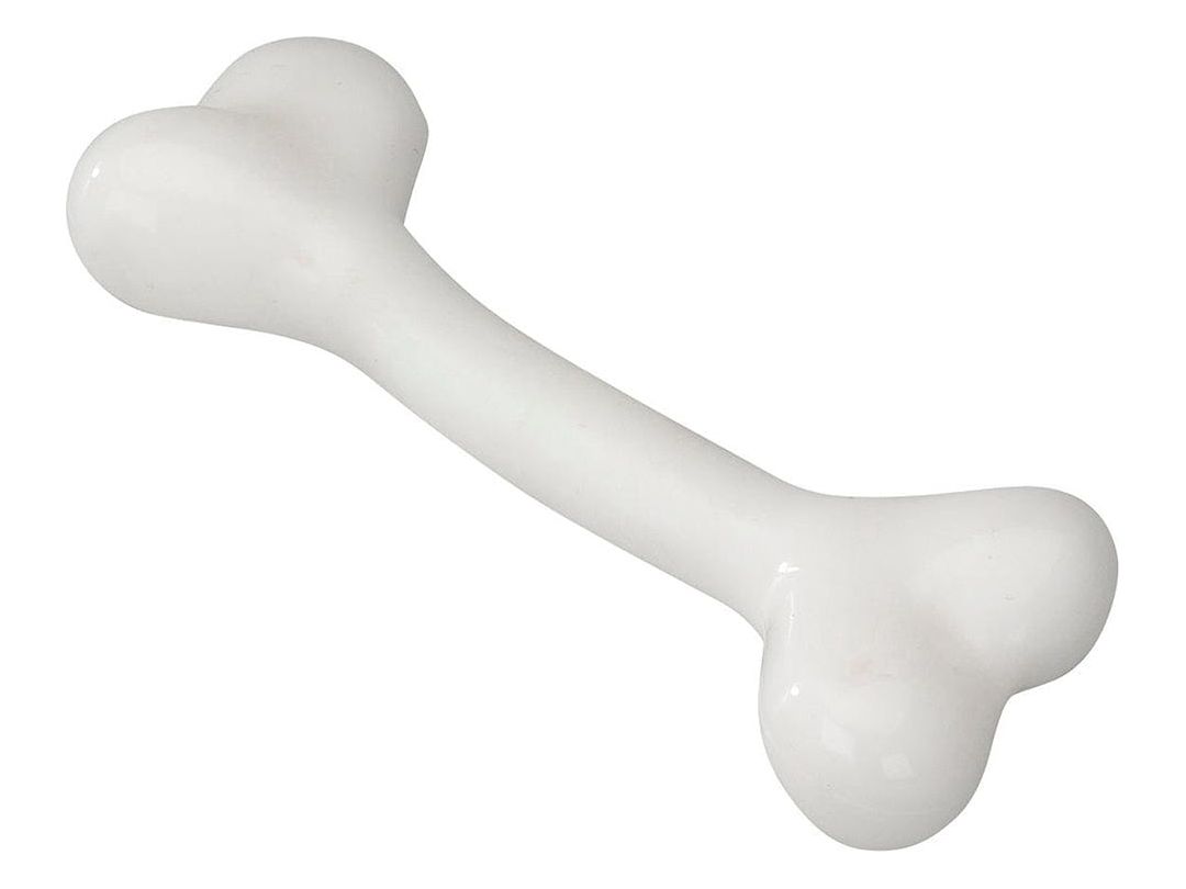 Rubber Bone With Vanilla Flavour L - 20,25CM white