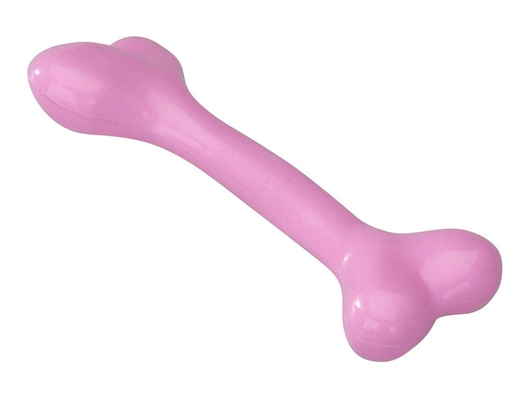 Rubber Bone With Strawberry Flavour L - 20,25CM pink