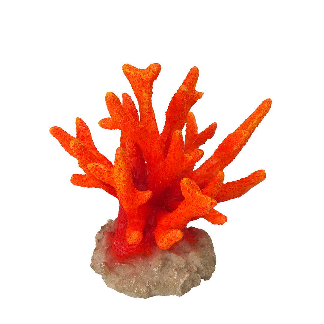 Aqua Della Seriatopora Coral – 8.5cm Vibrant Orange Modular Reef Decor