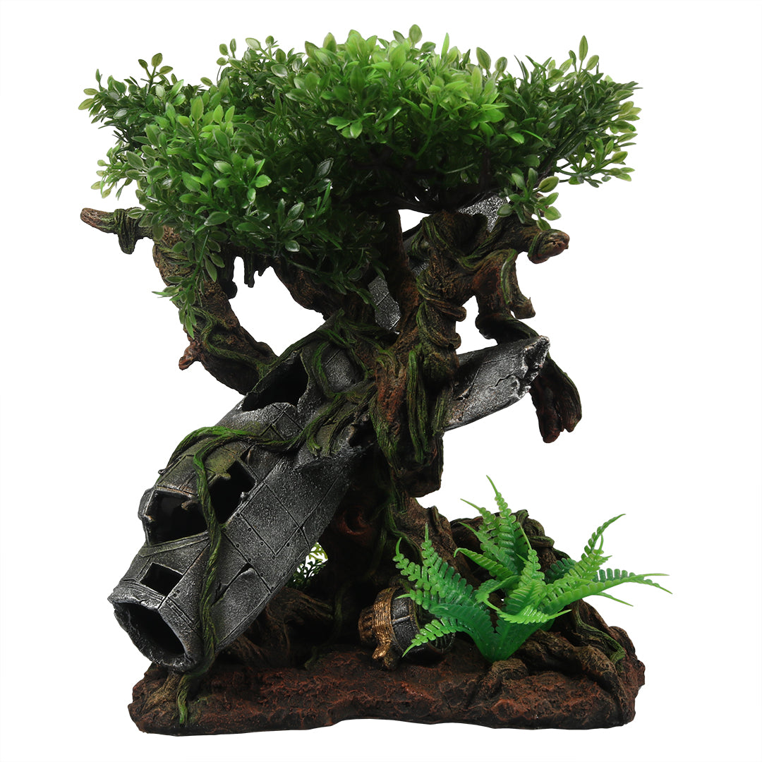 Plane Wreck Tree 26x24x27,5CM multicolour