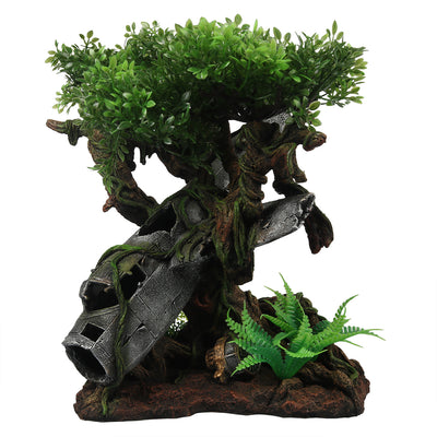Plane Wreck Tree 26x24x27,5CM multicolour