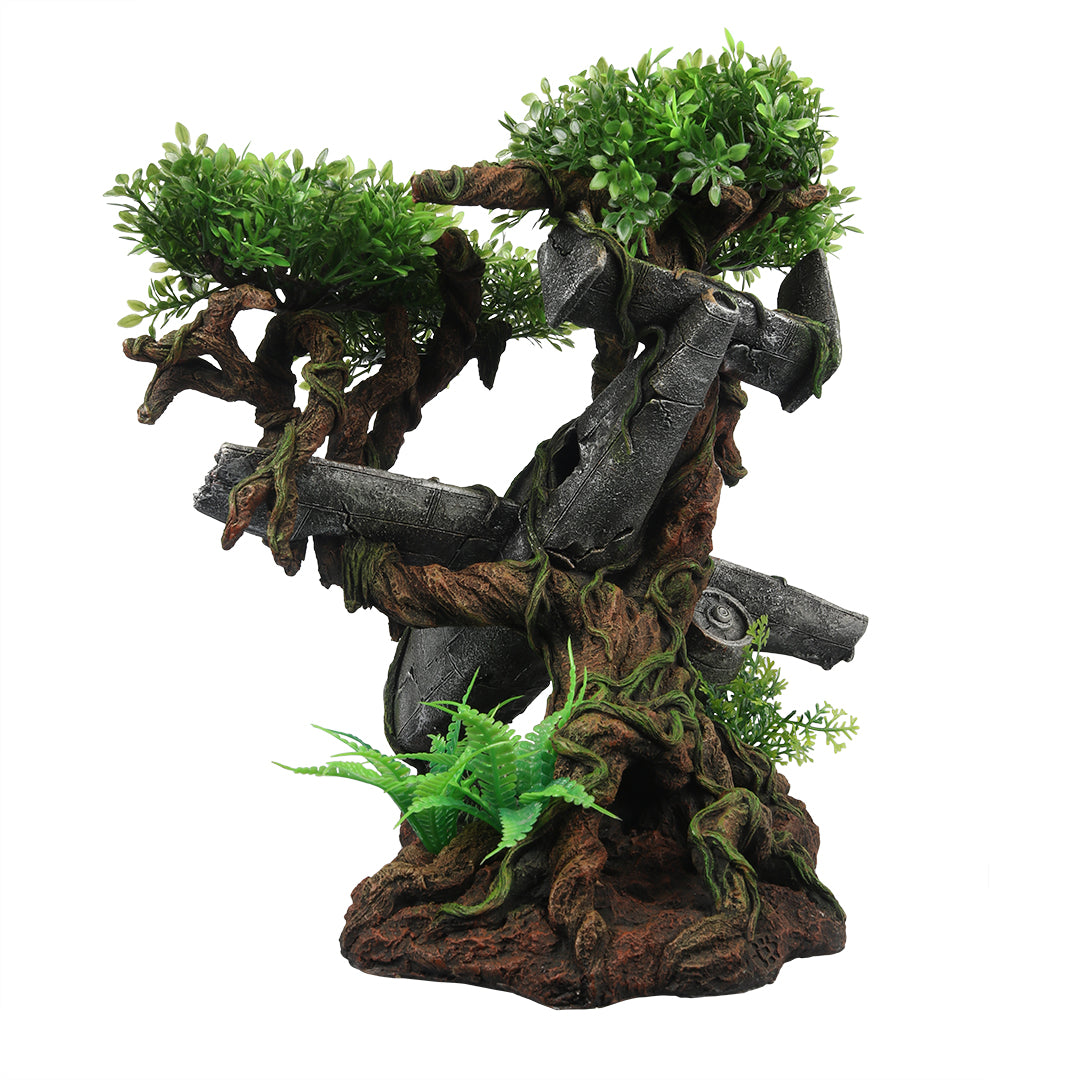 Plane Wreck Tree 26x24x27,5CM multicolour