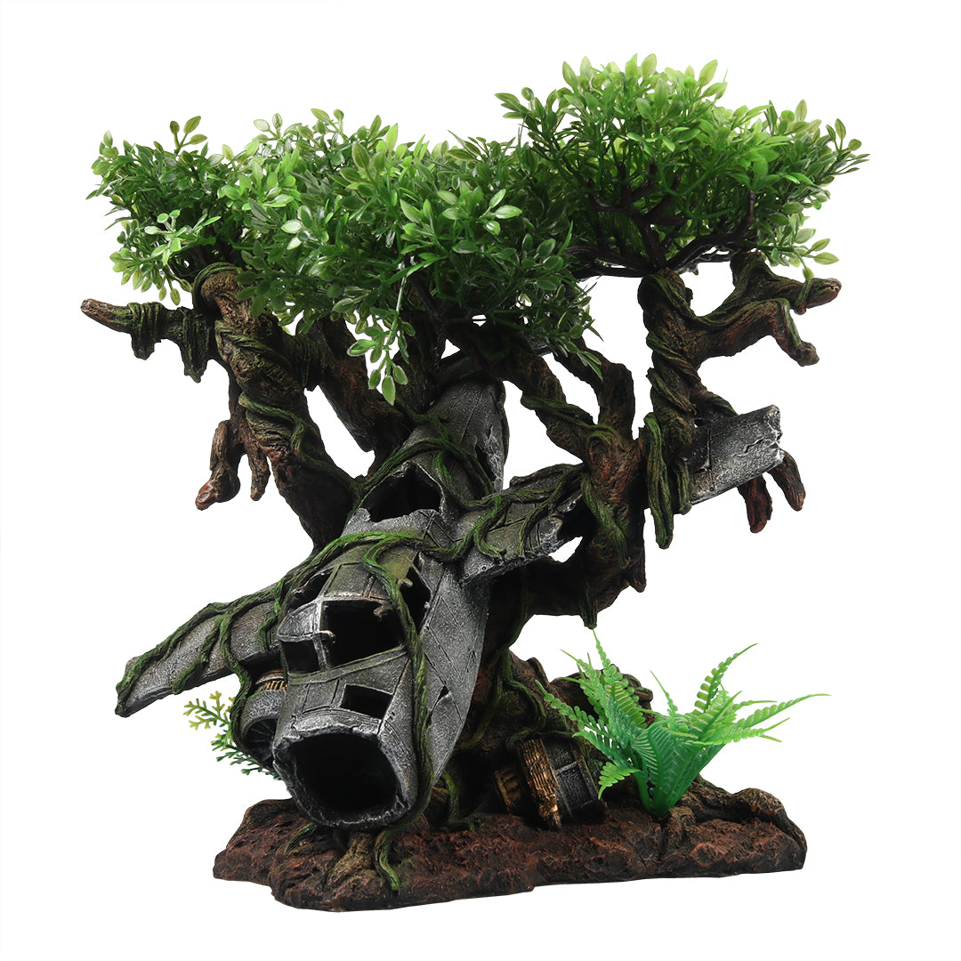 Plane Wreck Tree 26x24x27,5CM multicolour