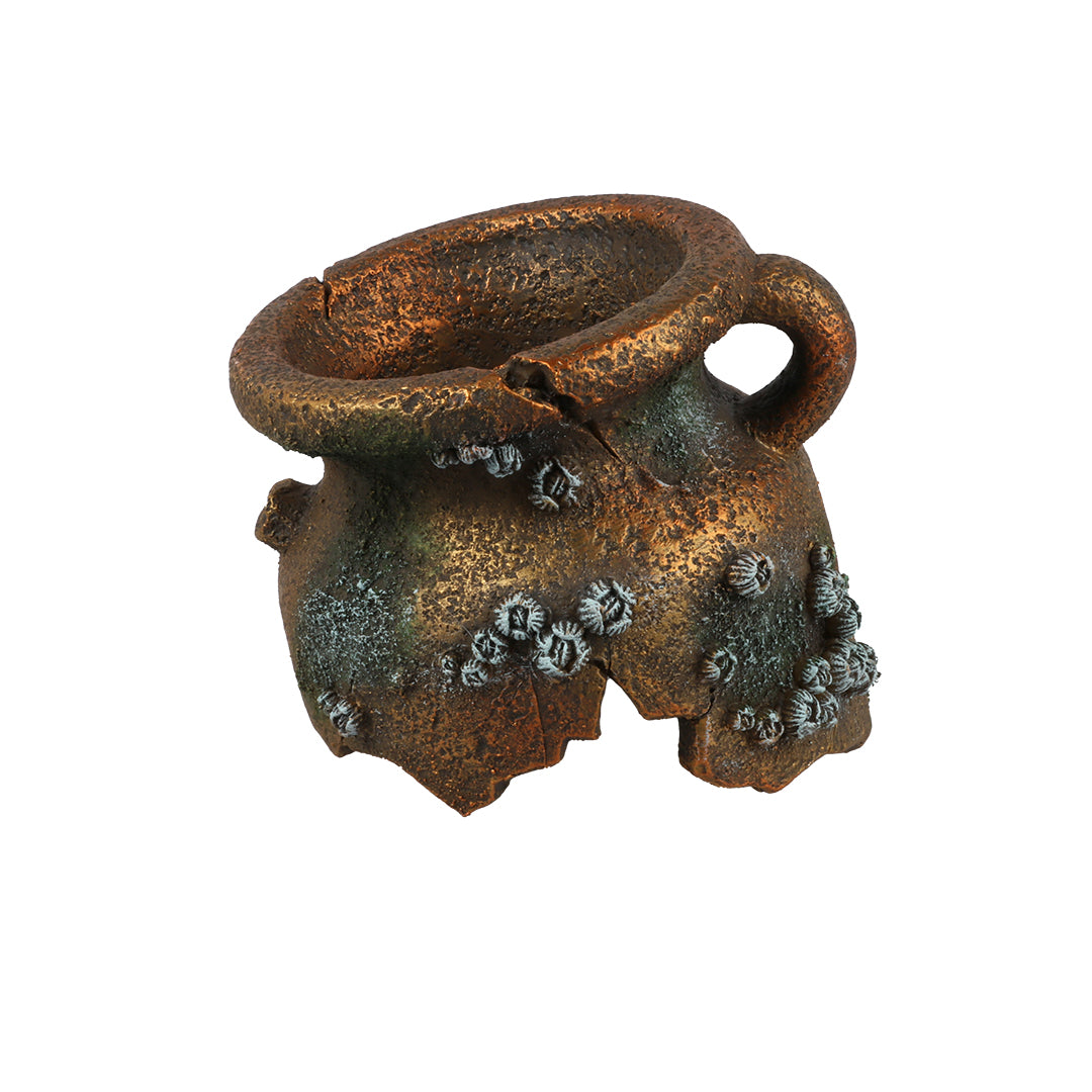Amphora broken neck M - 16x13x13,8cm multicolour