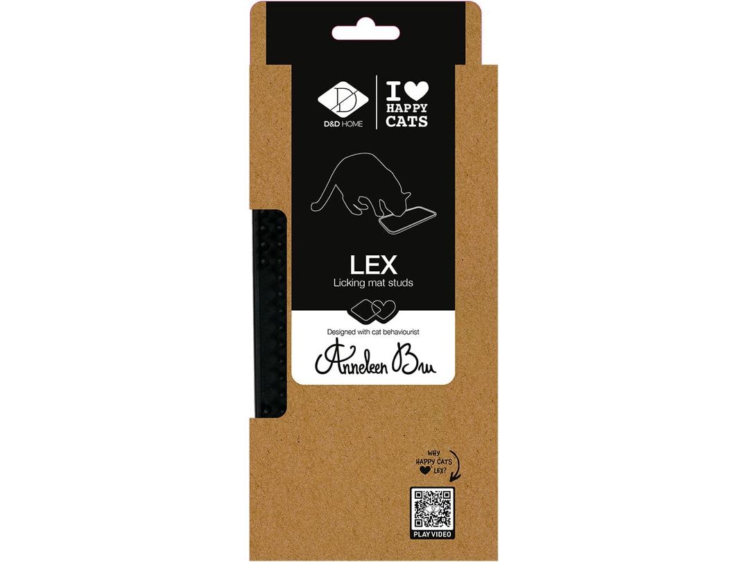LEX - Licking mat studs 10x20x1,3cm black