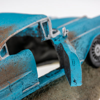 Desert Car American 28x14x9cm blue