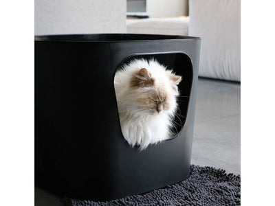 DEAN - مرحاض القطط المفتوح 54,4x43,9x40,5 سم - شاشة سوداء