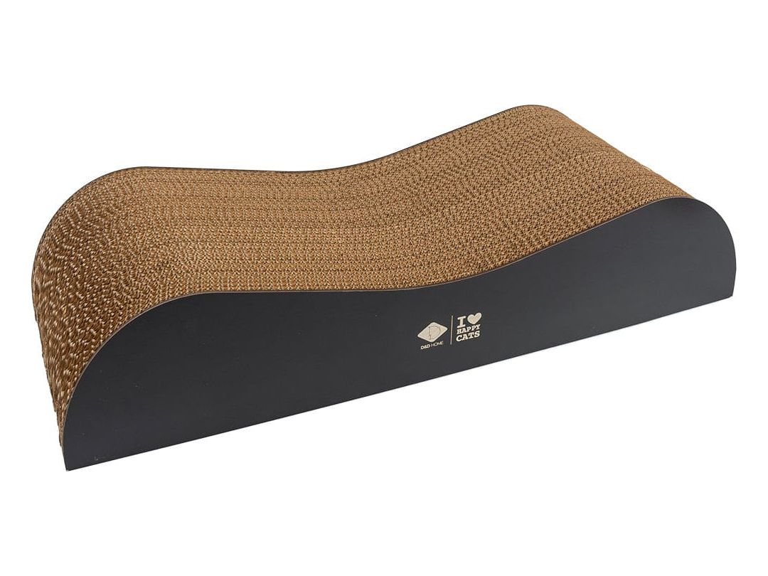 ARCHIE - Cardboard scratcher lounge 2st - 75x18,5x25cm Brown/Black