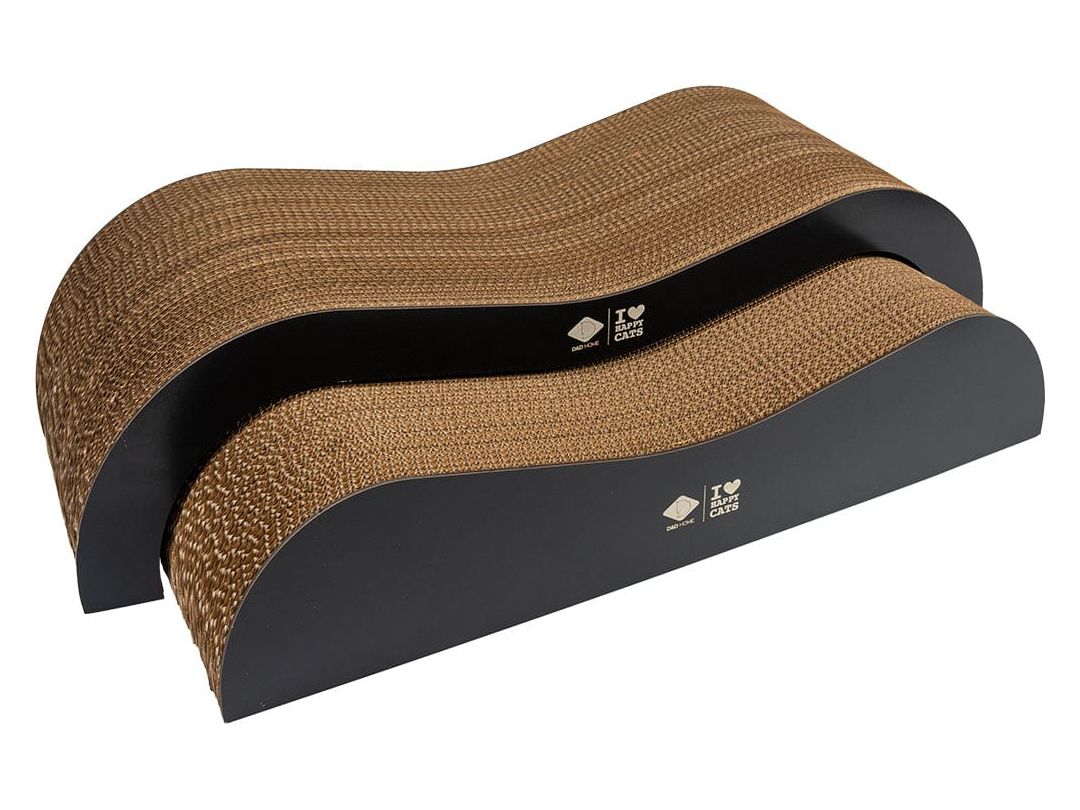ARCHIE - Cardboard scratcher lounge 2st - 75x18,5x25cm Brown/Black