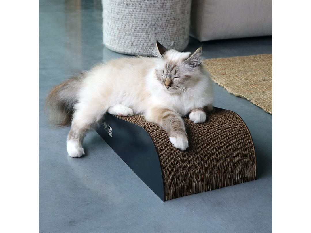 ARCHIE - Cardboard scratcher lounge 2st - 75x18,5x25cm Brown/Black