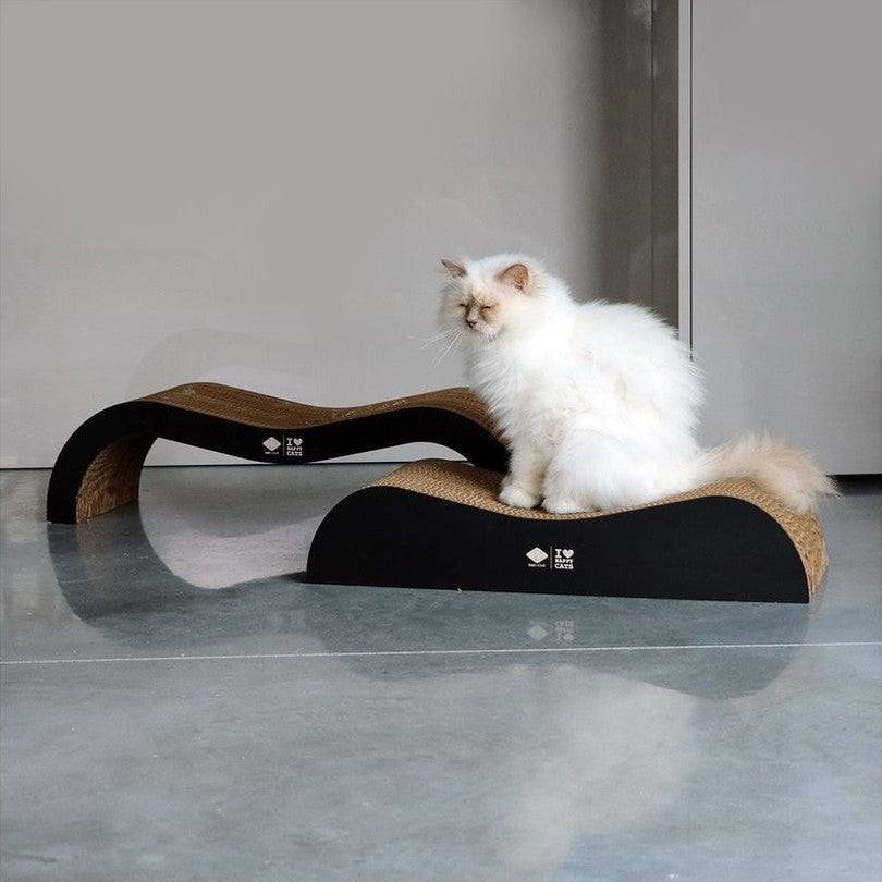 ARCHIE - صالة الخدش الكرتونية الأولى - 75x18,5x25 سم بني/أسود – Pets Qatar