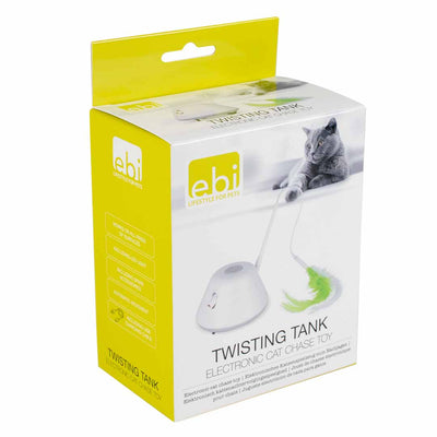 Electronic cat toy Twisting Tank 15x6,7x4,4cm white
