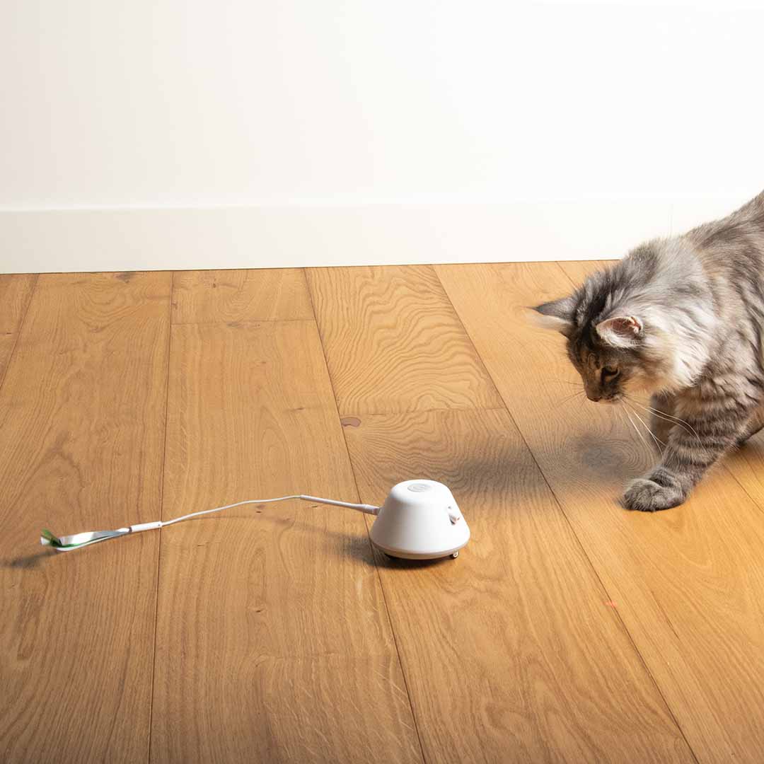 Electronic cat toy Twisting Tank 15x6,7x4,4cm white