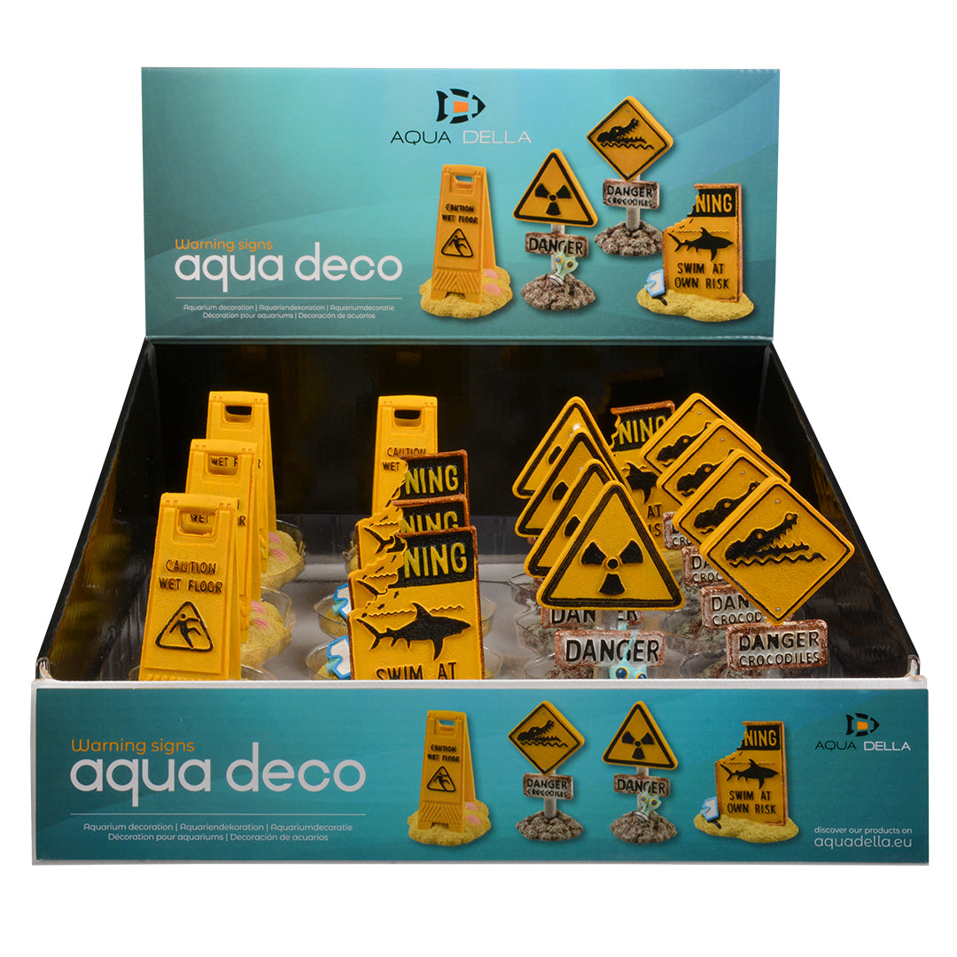 warning signs 7,9x4,3x8,3cm - display mixed colors