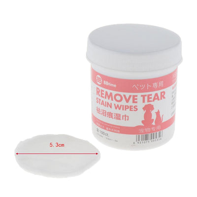 White Tear Stain Removal Wipes 100 Pcs/Can