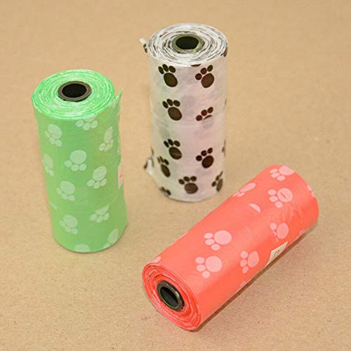 Pet Printed Waste Bag 15Pcs/Roll Purple