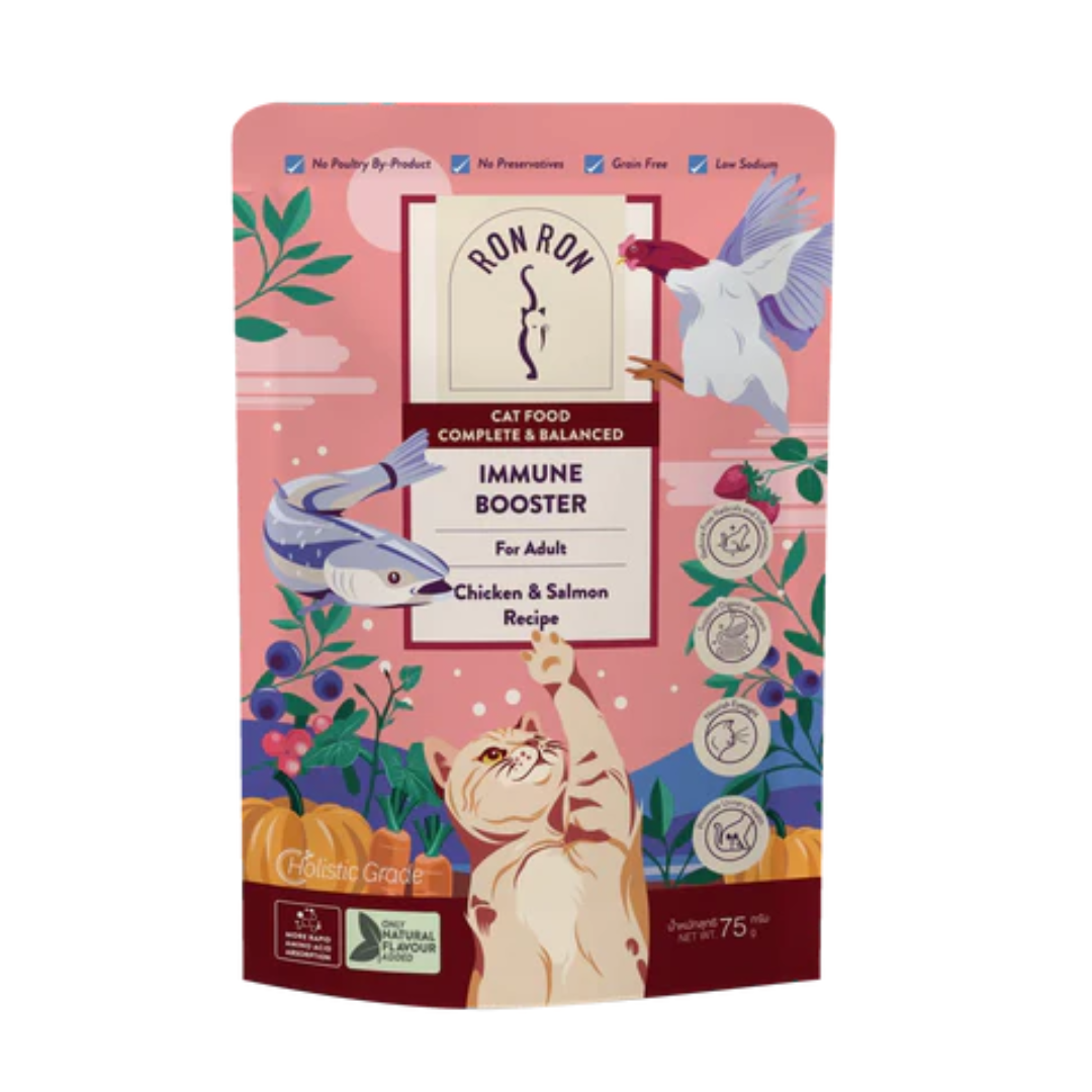 RONRON Chicken and Salmon in Veggi Soup 75g