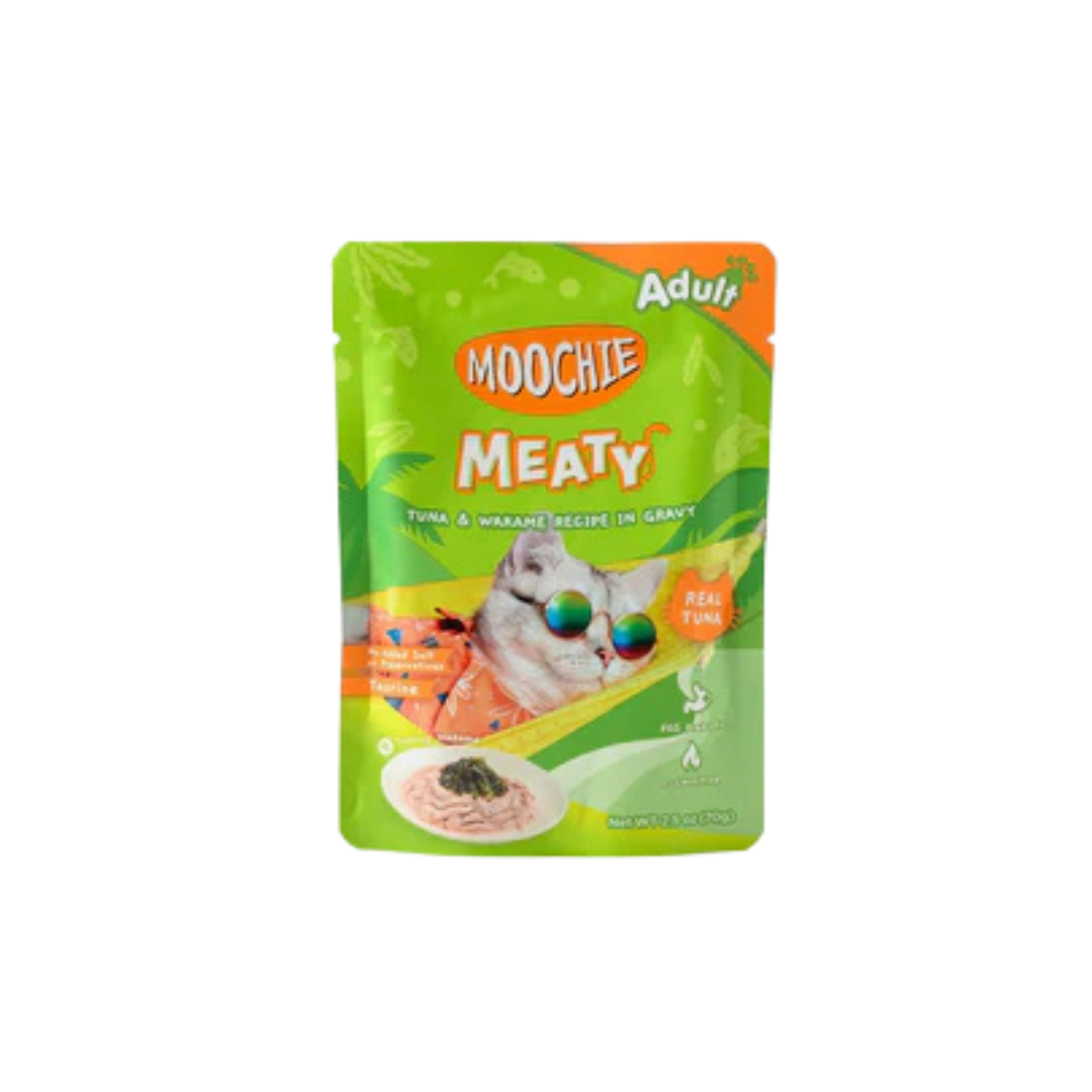 Moochie Meaty Tuna &amp; Wakame Recipe in Gravy Cat Food