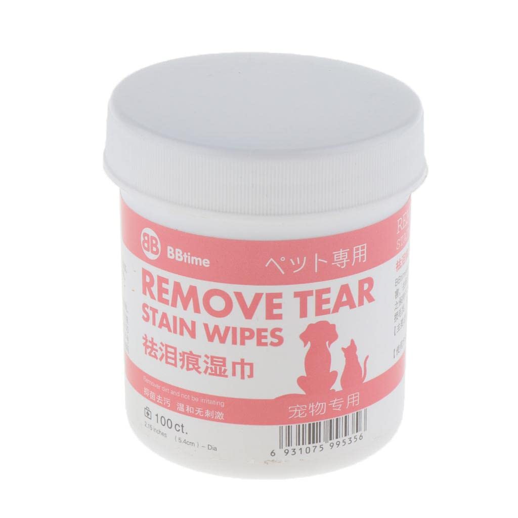 White Tear Stain Removal Wipes 100 Pcs/Can