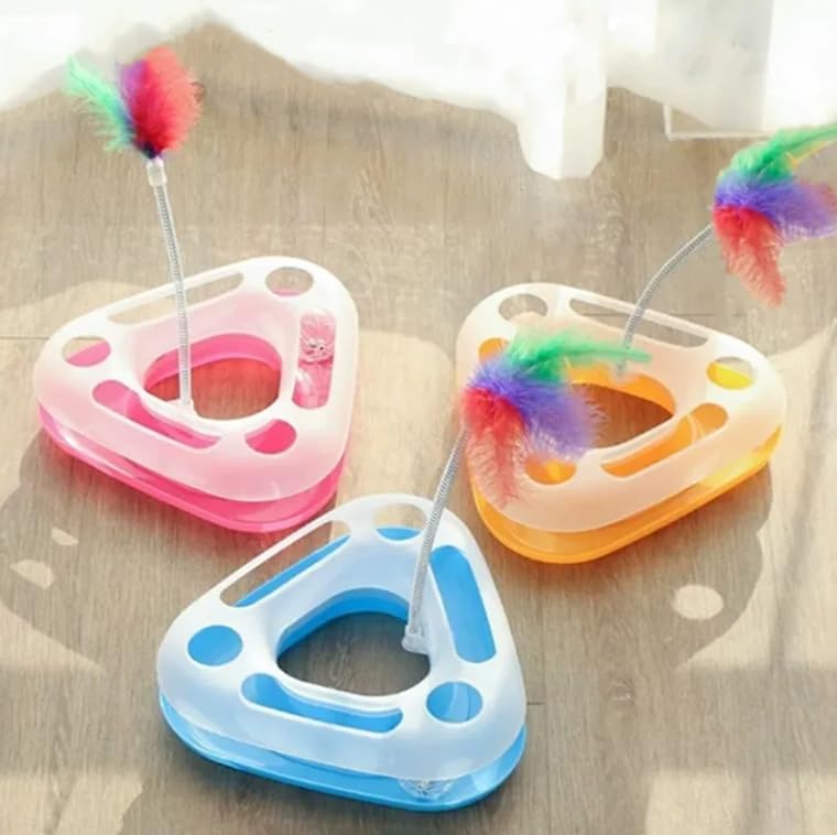 Cat TurntableTriangle powder 25x25x20CM