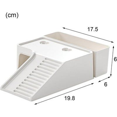Plastic Turtle Platform With Plant Container White 17.5×19.8cm