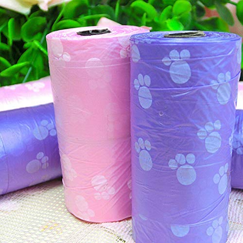 Pet Printed Waste Bag 15Pcs/Roll Purple