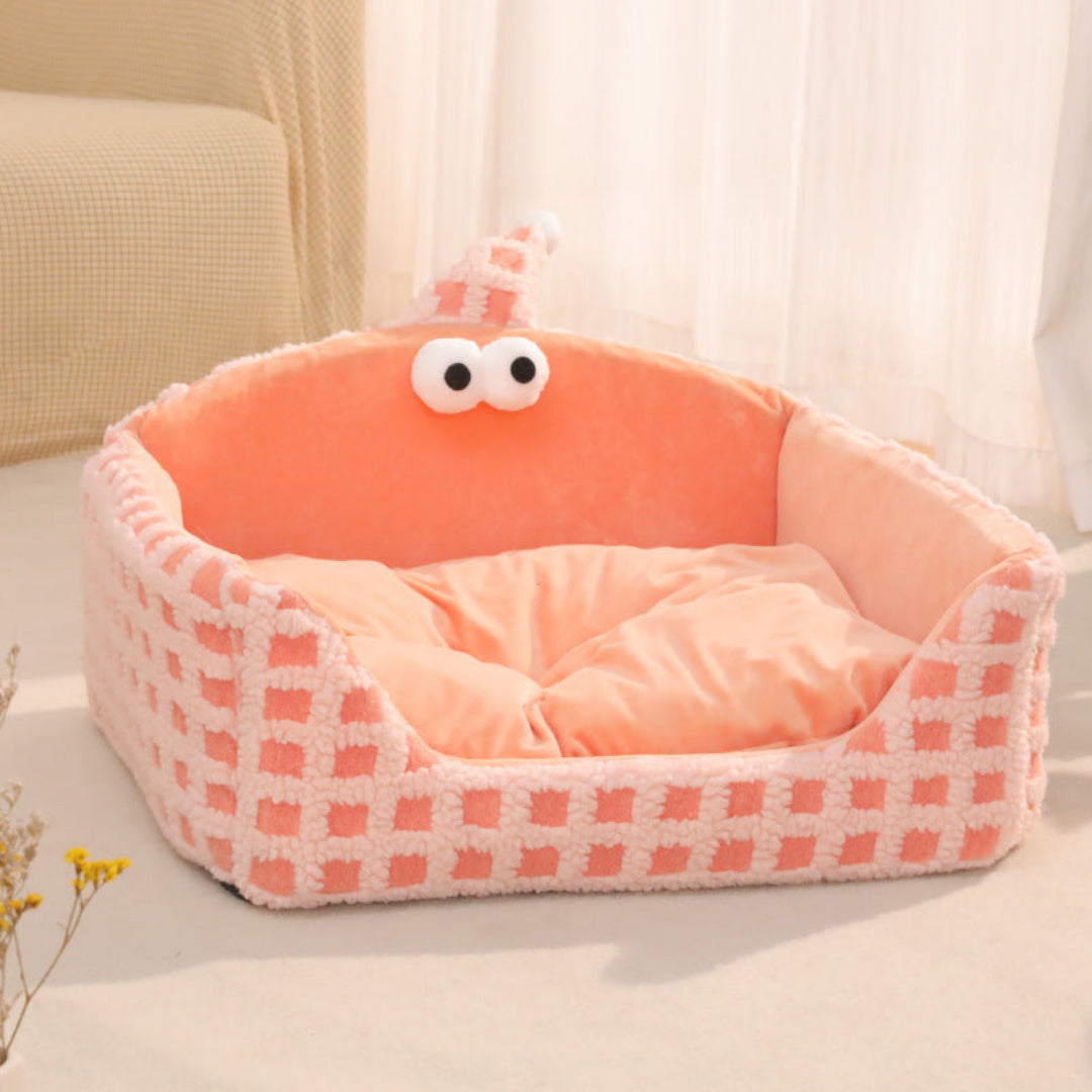 Pink Monster Pet Bed 47×41×25cm