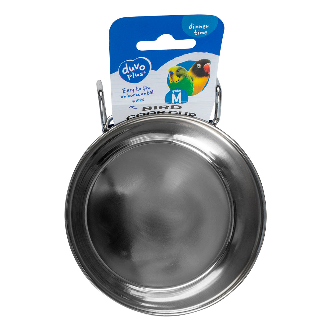 BIRD COOP CUP INOX + HOOK M - 630ml - Ø12,5CM