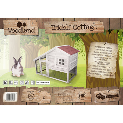 WOODLAND RABBIT HUTCH TRIDOLF COTTAGE 150x80x108CM