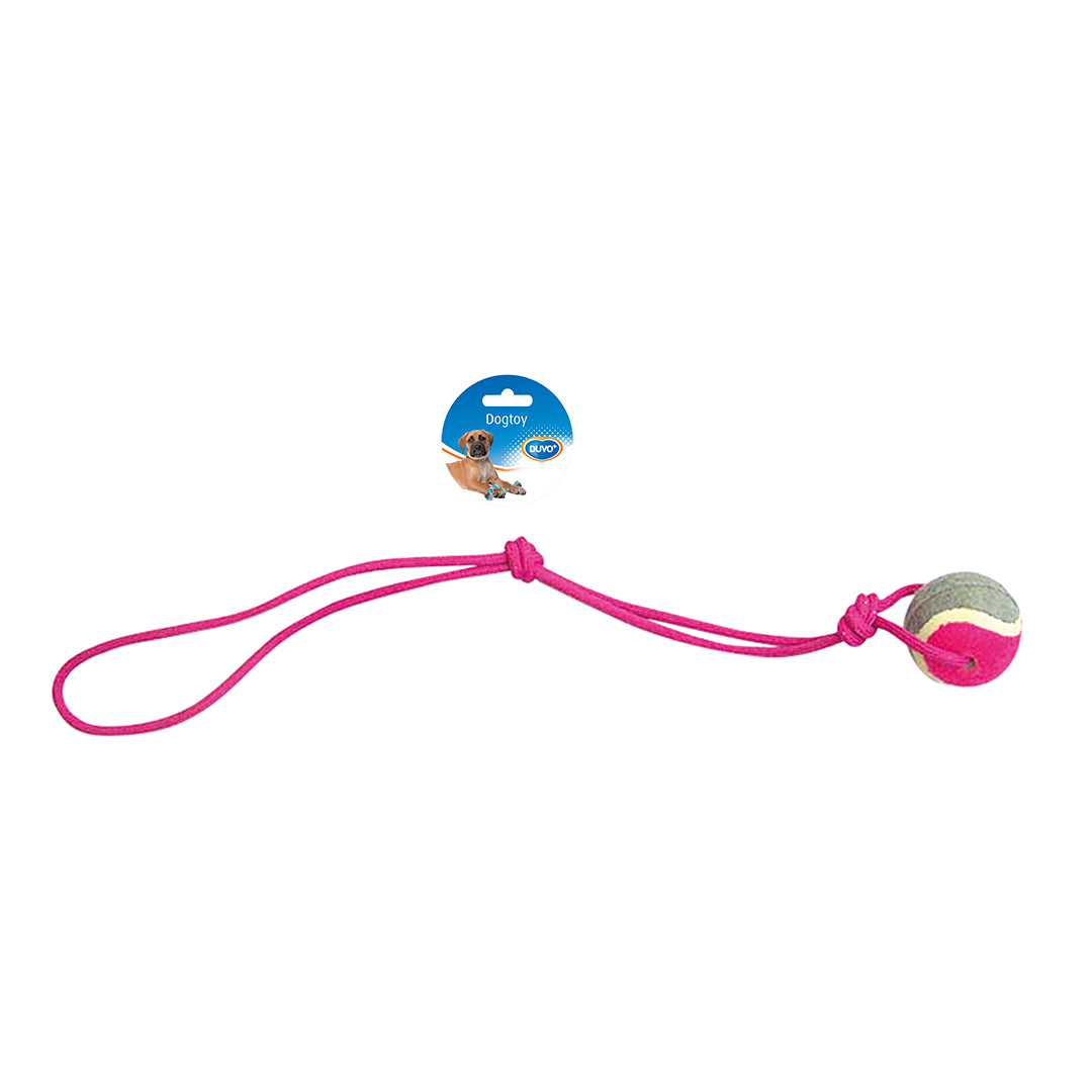 Knotted Cotton Pendulum & 1Knot & Tennis Ball 60cm Grey/Pink