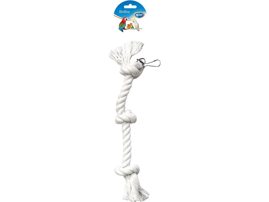 Parrot Rope With 3 Knots 38cm white