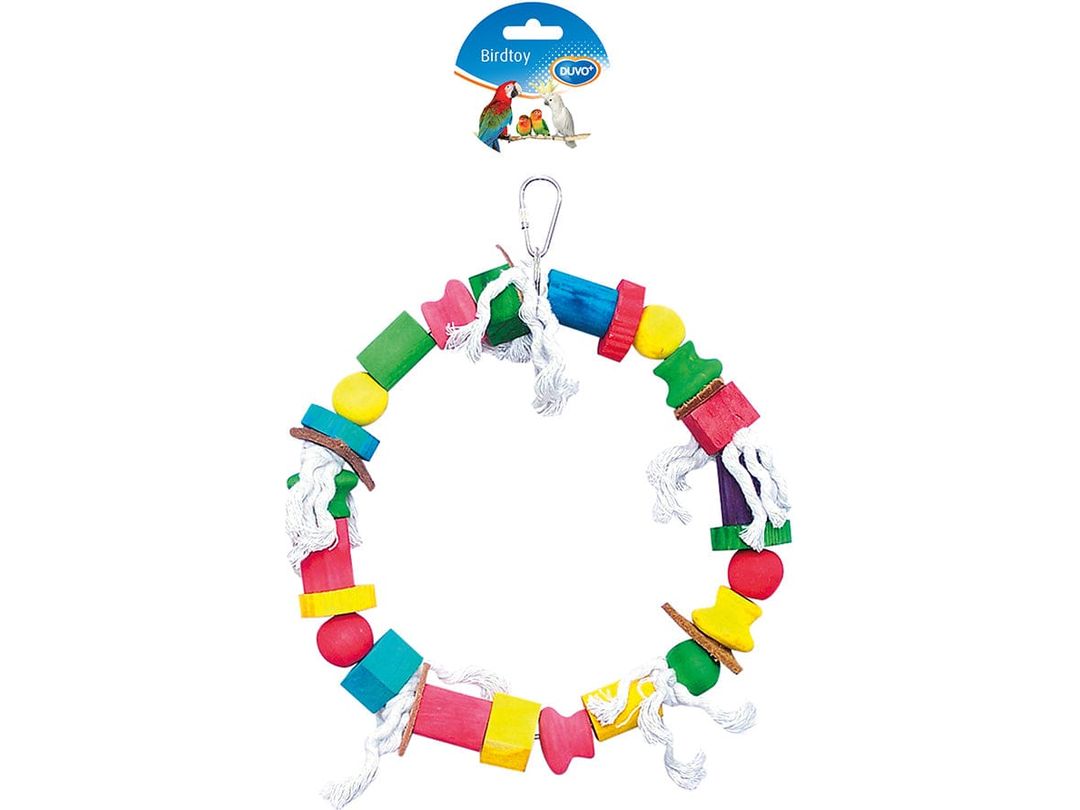 Rope Ring With Colourful Cubes 30cm