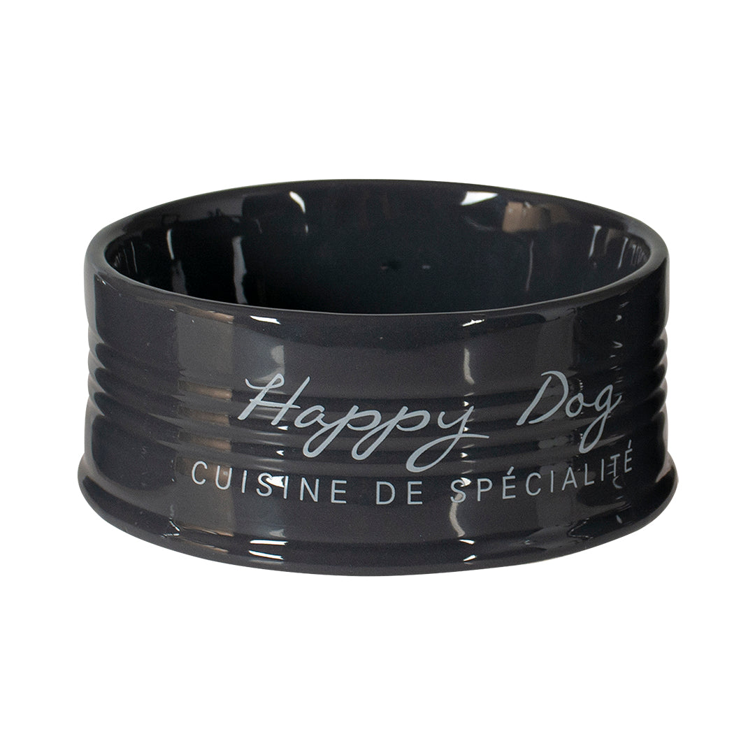 Feeding Bowl Stone Happy Dog 300ml - Ø10,5 anthracite