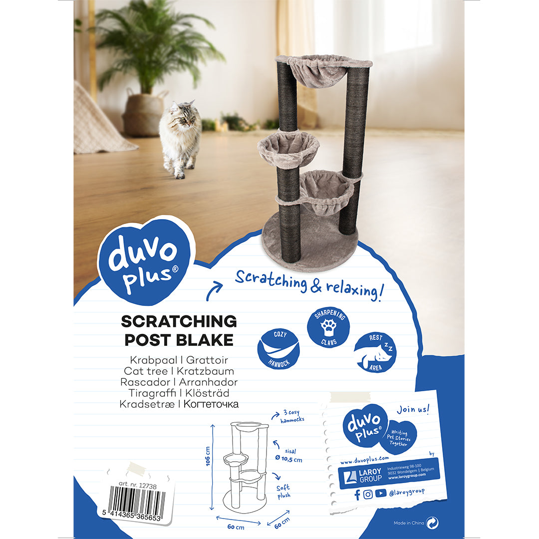 Scratching post Blake 60x60x106cm black