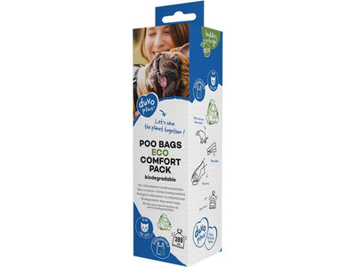 Poo bags ECO biodegradable comfort pack 300st - 23x33,3cm green
