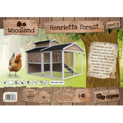 Woodland Chicken Coop Henrietta Forest 165x120x118cm Taupe