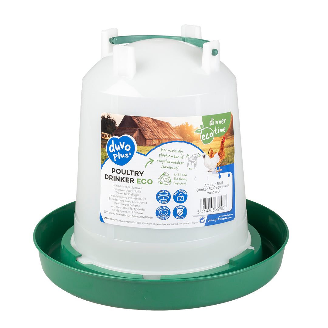 Drinker ECO screw with Handle 3L green