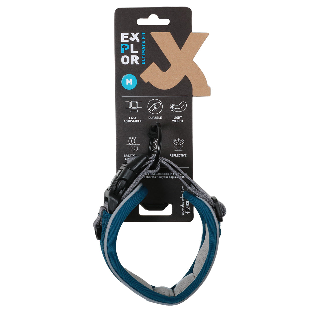 Ultimate Fit Control Collar Classic – M (39-44cm) Petrol Blue

