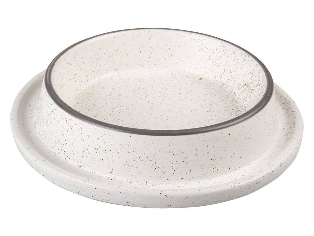 No-Spill Feeding Bowl Stone Speckle 430Ml