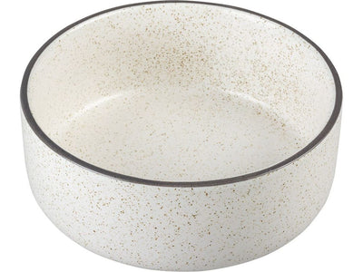 Feeding Bowl Stone Speckle White