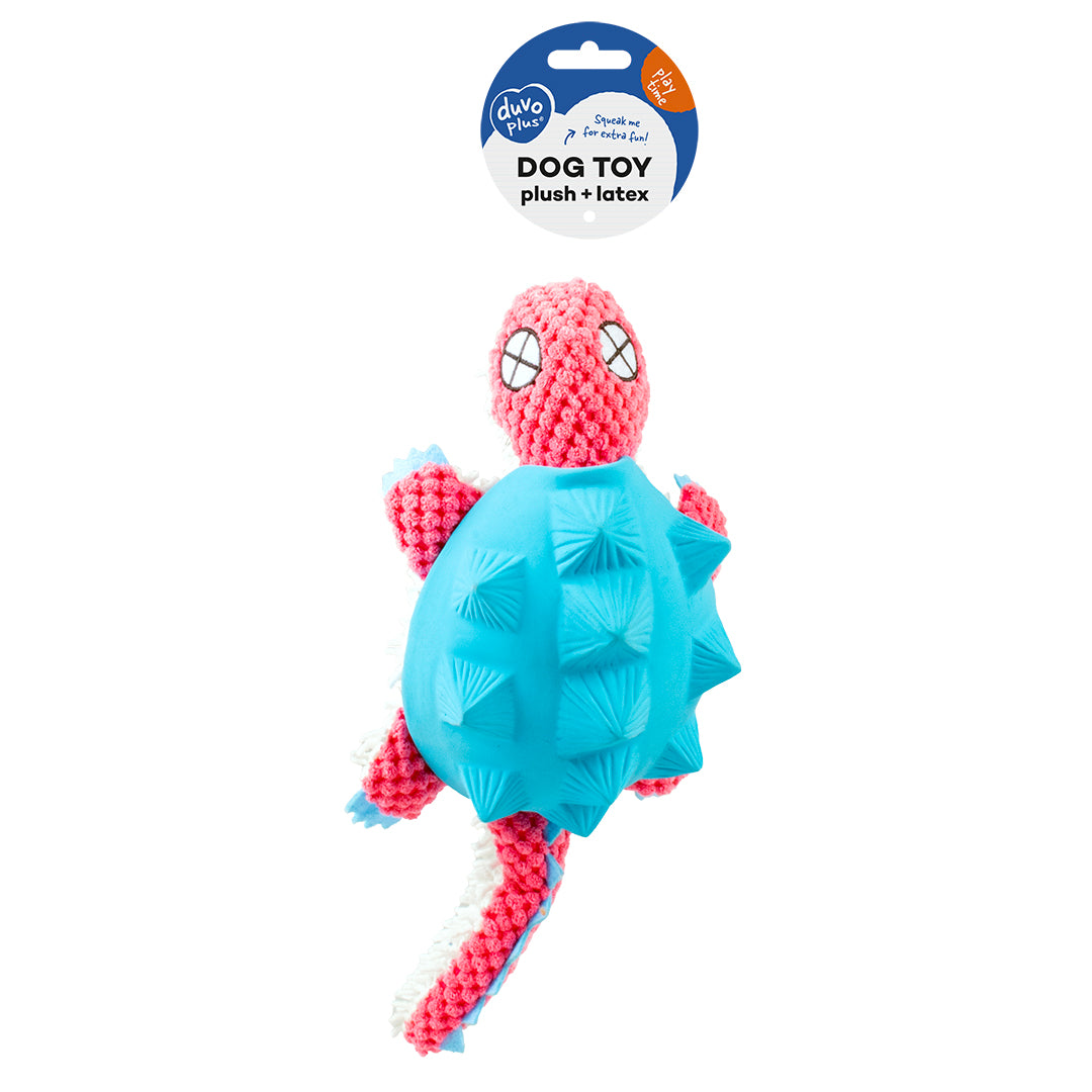 Plush & Latex Armadillo 34x14x8.5cm Blue/Pink