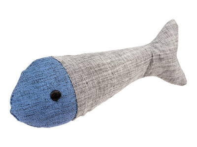 ECO Navy fish & catnip 13,5x4,5x3cm blue/grey