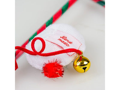 Xmas playing rod silky 40x7x3cm mixed colors