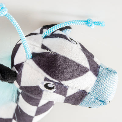 Plush Giraffe Retro 32x14x5cm Black/White