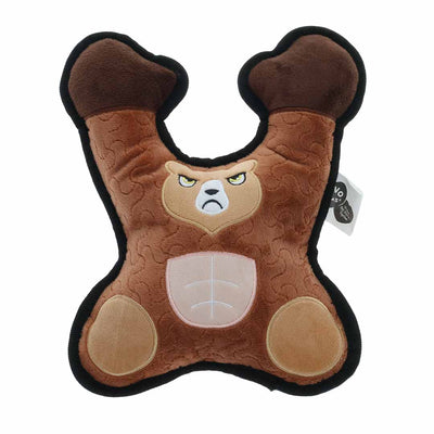 Sturdy dog toy angry bear 26x20x9cm brown