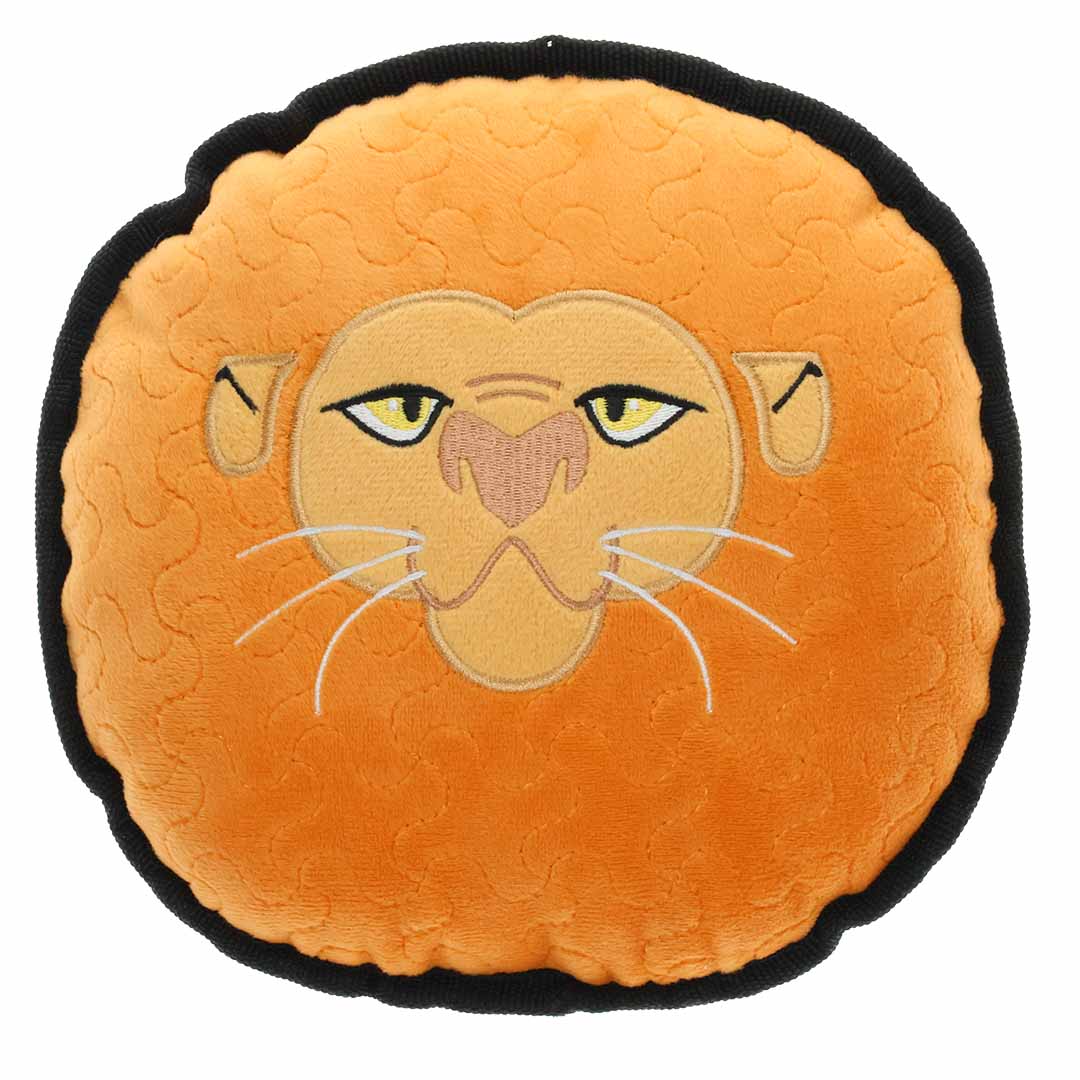 Sturdy dog toy angry lion 20x20x9cm orange