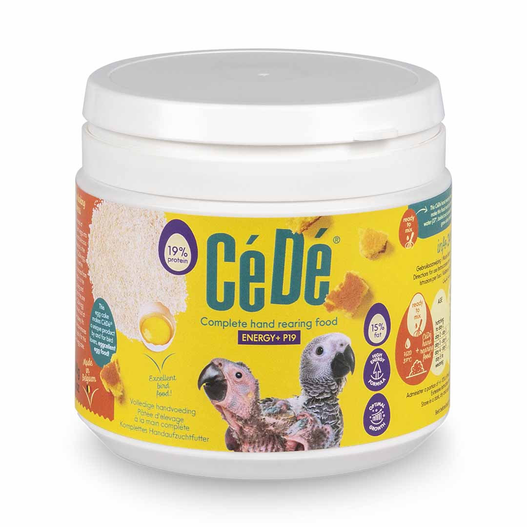 CéDé Hand Rearing Food Energy+ P19-F15 – High-Energy Baby Parrot Formula (19% Protein, 35% Egg Content)